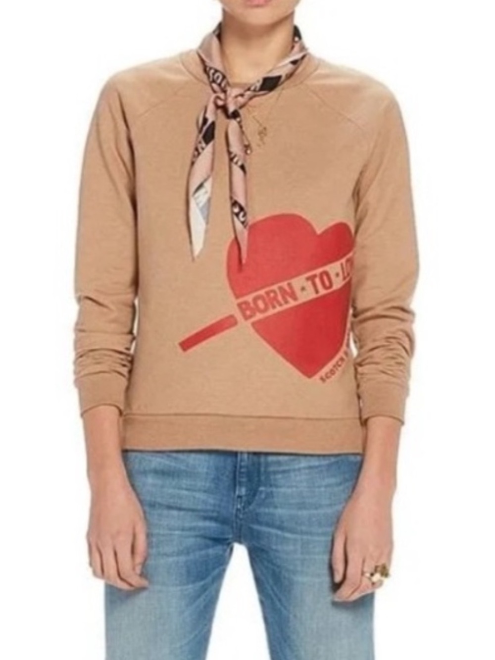 Scotch & Soda Born to Love Graphic Crewneck Sweatshirt